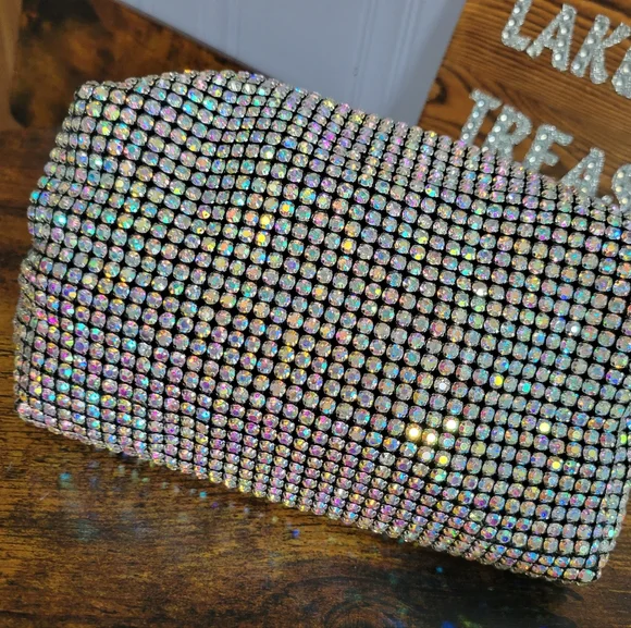 Like New Montana West Crystal Embellished Handbag aurora borialis - Picture 4 of 11